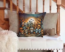 Load image into Gallery viewer, Calaveras Sugar Skulls Spooky Halloween Throw Pillow - 14x14 Decorative Pillow – Art for Your Home &amp; Patio