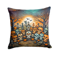Load image into Gallery viewer, Calaveras Sugar Skulls Spooky Halloween Throw Pillow - 14x14 Decorative Pillow – Art for Your Home &amp; Patio