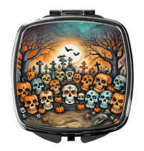 Load image into Gallery viewer, Calaveras Sugar Skulls Spooky Halloween Compact Mirror – Stylish Purse Mirror with Artistic Covers