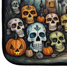 Load image into Gallery viewer, Calaveras Sugar Skulls Spooky Halloween Dish Drying Mat