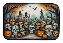 Load image into Gallery viewer, Calaveras Sugar Skulls Spooky Halloween Dish Drying Mat