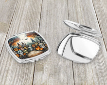 Load image into Gallery viewer, Calaveras Sugar Skulls Spooky Halloween Compact Mirror – Stylish Purse Mirror with Artistic Covers
