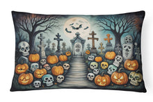 Load image into Gallery viewer, Calaveras Sugar Skulls Spooky Halloween Fabric Decorative Pillow