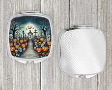 Load image into Gallery viewer, Calaveras Sugar Skulls Spooky Halloween Compact Mirror – Stylish Purse Mirror with Artistic Covers