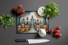 Load image into Gallery viewer, Calaveras Sugar Skulls Spooky Halloween Glass Cutting Boards – Durable, Decorative Kitchen Art Large