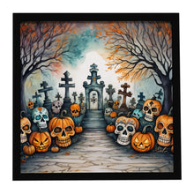 Load image into Gallery viewer, Calaveras Sugar Skulls Spooky Halloween Framed Metal Print