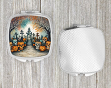 Load image into Gallery viewer, Calaveras Sugar Skulls Spooky Halloween Compact Mirror – Stylish Purse Mirror with Artistic Covers