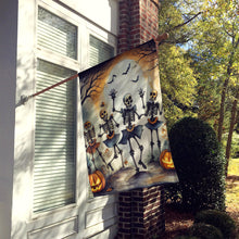 Load image into Gallery viewer, Dancing Skeletons Spooky Halloween House Flag
