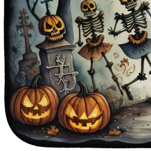 Load image into Gallery viewer, Dancing Skeletons Spooky Halloween Dish Drying Mat