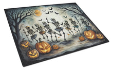 Load image into Gallery viewer, Dancing Skeletons Spooky Halloween Glass Cutting Boards – Durable, Decorative Kitchen Art Large