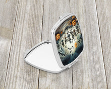 Load image into Gallery viewer, Dancing Skeletons Spooky Halloween Compact Mirror – Stylish Purse Mirror with Artistic Covers