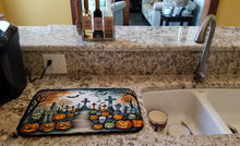 Load image into Gallery viewer, Day of the Dead Spooky Halloween Dish Drying Mat