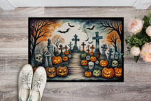 Load image into Gallery viewer, Day of the Dead Spooky Halloween Doormat -  18x27 Decorative Floor Mat – Indoor/Outdoor Rug