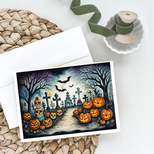 Load image into Gallery viewer, Day of the Dead Spooky Halloween Greeting Cards -  Blank Note Cards – 8-Pack of Artist-Designed Cards with Envelopes