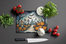 Load image into Gallery viewer, Day of the Dead Spooky Halloween Glass Cutting Boards – Durable, Decorative Kitchen Art Large