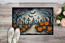 Load image into Gallery viewer, Day of the Dead Spooky Halloween Doormat -  18x27 Decorative Floor Mat – Indoor/Outdoor Rug