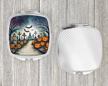 Load image into Gallery viewer, Day of the Dead Spooky Halloween Compact Mirror – Stylish Purse Mirror with Artistic Covers