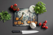 Load image into Gallery viewer, Dinosaurs Spooky Halloween Glass Cutting Boards – Durable, Decorative Kitchen Art Large