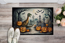 Load image into Gallery viewer, Dinosaurs Spooky Halloween Doormat -  18x27 Decorative Floor Mat – Indoor/Outdoor Rug