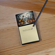 Load image into Gallery viewer, Dinosaurs Spooky Halloween Sticky Note Holder- Refiilable Desk Accessory Note Pad
