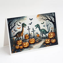 Load image into Gallery viewer, Dinosaurs Spooky Halloween Greeting Cards -  Blank Note Cards – 8-Pack of Artist-Designed Cards with Envelopes
