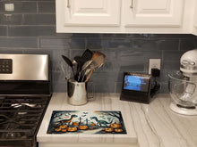 Load image into Gallery viewer, Dinosaurs Spooky Halloween Glass Cutting Boards – Durable, Decorative Kitchen Art Large