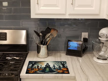 Load image into Gallery viewer, Evil Queen Spooky Halloween Glass Cutting Boards – Durable, Decorative Kitchen Art Large