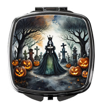 Load image into Gallery viewer, Evil Queen Spooky Halloween Compact Mirror – Stylish Purse Mirror with Artistic Covers