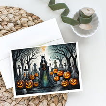 Load image into Gallery viewer, Evil Queen Spooky Halloween Greeting Cards -  Blank Note Cards – 8-Pack of Artist-Designed Cards with Envelopes