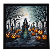Load image into Gallery viewer, Evil Queen Spooky Halloween Framed Metal Print