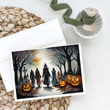 Load image into Gallery viewer, Vampires Spooky Halloween Greeting Cards -  Blank Note Cards – 8-Pack of Artist-Designed Cards with Envelopes