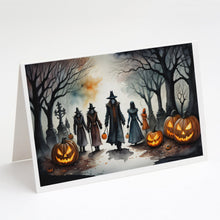 Load image into Gallery viewer, Vampires Spooky Halloween Greeting Cards -  Blank Note Cards – 8-Pack of Artist-Designed Cards with Envelopes