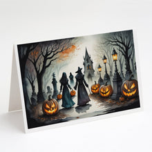 Load image into Gallery viewer, Vampires Spooky Halloween Greeting Cards -  Blank Note Cards – 8-Pack of Artist-Designed Cards with Envelopes