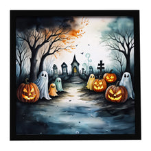 Load image into Gallery viewer, Ghosts Spooky Halloween Framed Metal Print