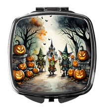 Load image into Gallery viewer, Goblins Spooky Halloween Compact Mirror – Stylish Purse Mirror with Artistic Covers