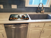 Load image into Gallery viewer, Krampus The Christmas Demon Spooky Halloween Dish Drying Mat