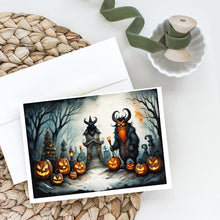 Load image into Gallery viewer, Krampus The Christmas Demon Spooky Halloween Greeting Cards -  Blank Note Cards – 8-Pack of Artist-Designed Cards with Envelopes