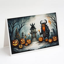 Load image into Gallery viewer, Krampus The Christmas Demon Spooky Halloween Greeting Cards -  Blank Note Cards – 8-Pack of Artist-Designed Cards with Envelopes