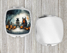 Load image into Gallery viewer, Krampus The Christmas Demon Spooky Halloween Compact Mirror – Stylish Purse Mirror with Artistic Covers