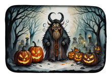Load image into Gallery viewer, Krampus The Christmas Demon Spooky Halloween Dish Drying Mat