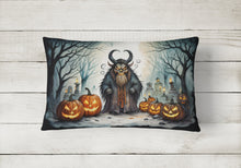 Load image into Gallery viewer, Krampus The Christmas Demon Spooky Halloween Fabric Decorative Pillow