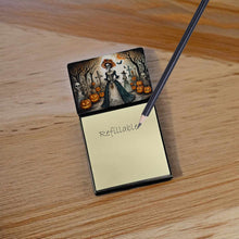 Load image into Gallery viewer, La Catrina Skeleton Spooky Halloween Sticky Note Holder- Refiilable Desk Accessory Note Pad