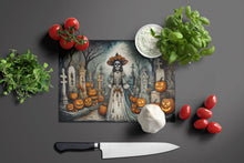 Load image into Gallery viewer, La Catrina Skeleton Spooky Halloween Glass Cutting Boards – Durable, Decorative Kitchen Art Large