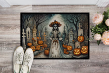 Load image into Gallery viewer, La Catrina Skeleton Spooky Halloween Doormat -  18x27 Decorative Floor Mat – Indoor/Outdoor Rug