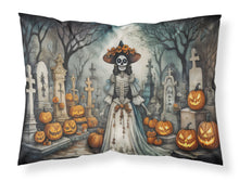 Load image into Gallery viewer, La Catrina Skeleton Spooky Halloween Fabric Standard Pillowcase – Artistic Decorative Front, White Back