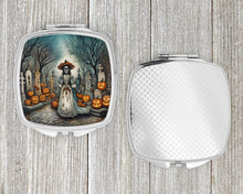 Load image into Gallery viewer, La Catrina Skeleton Spooky Halloween Compact Mirror – Stylish Purse Mirror with Artistic Covers