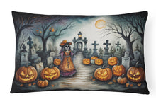 Load image into Gallery viewer, La Catrina Skeleton Spooky Halloween Fabric Decorative Pillow
