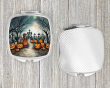 Load image into Gallery viewer, La Catrina Skeleton Spooky Halloween Compact Mirror – Stylish Purse Mirror with Artistic Covers