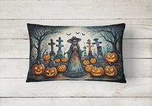 Load image into Gallery viewer, La Catrina Skeleton Spooky Halloween Fabric Decorative Pillow