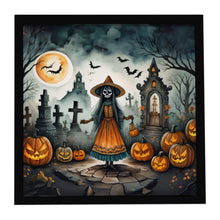 Load image into Gallery viewer, La Llorona Skeleton Spooky Halloween Framed Metal Print